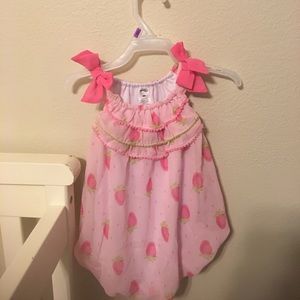 On the baby romper